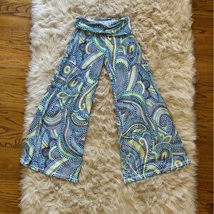 COIN LAUNDRY DOT ROLL DOWN WAIST FLARE PANT